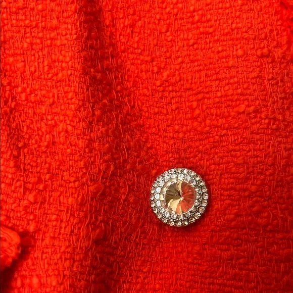 Zara Women's Red Double-Breasted Blazer - Picture 2 of 7